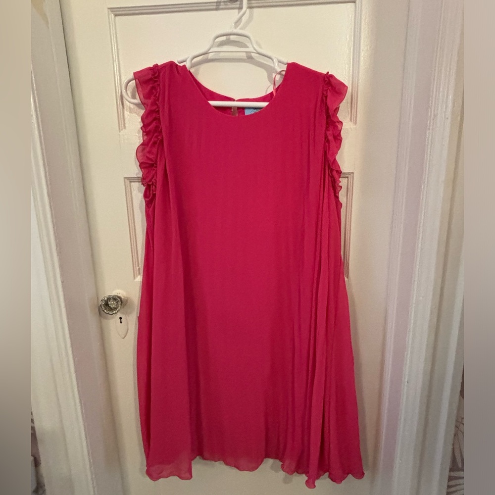 CeCe Pleated Shift Mini dress Size 2x